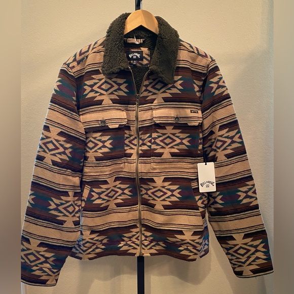NEW Billabong Barlow Sherpa Jacket Mens Large - Picture 2 of 11